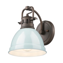 Golden 3602-BA1 RBZ-SF - Yep by Golden Lighting Duncan 1-light Vanity in Rubbed Bronze and Seafoam shade